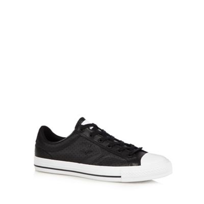 Converse Black 'Star Player' leather trainers